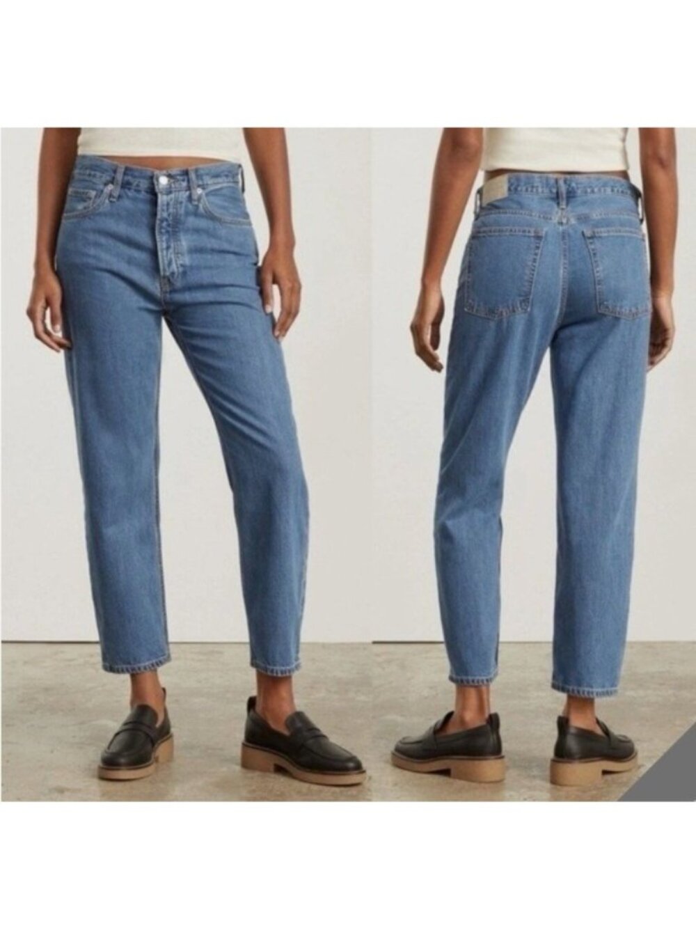Everlane The Summer Slouch Straight Organic Cotton Button Fly Denim Jean size 28